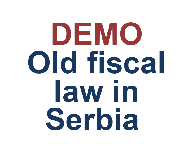 Image of DEMO (Old fiscal law in Serbia)